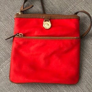 NWOT red nylon Michael Kors crossbody bag